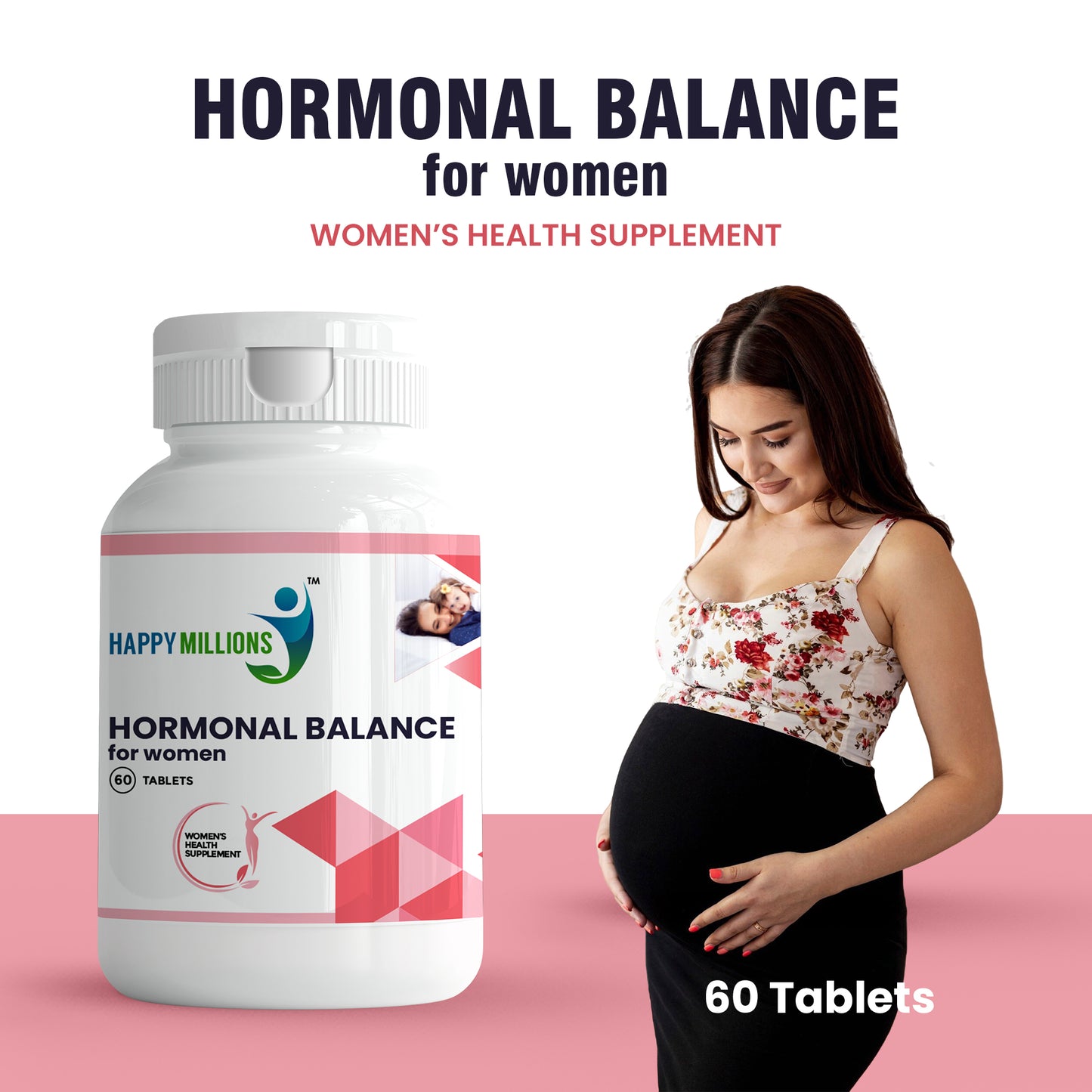 HappyMillions Hormonal Balance Tablets for Women | Supports Menstrual Health, Hormonal Stability, and Well-being | With Shatavari, Methi, Kalonji & Ashoka | 500 mg, 60 Tablets