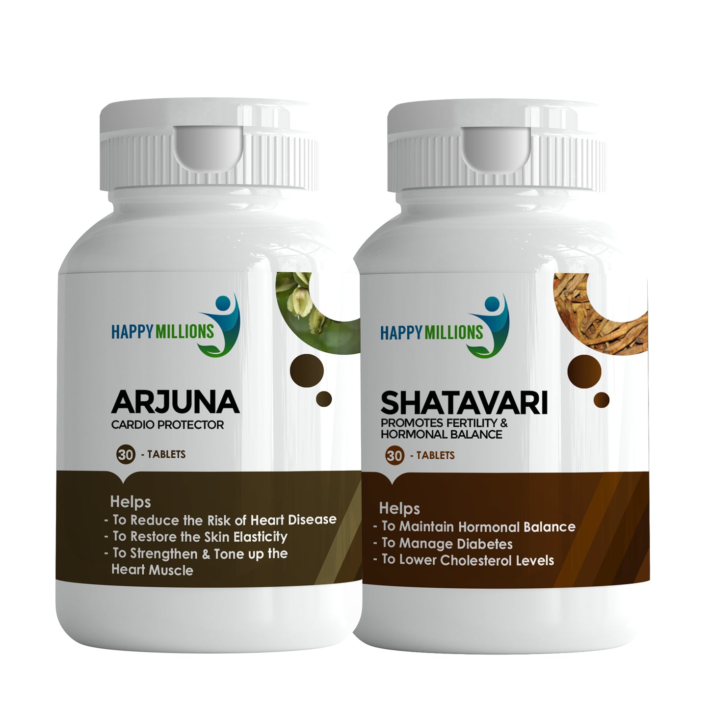 Arjuna and Shatavari | Combo Pack Of 2 (30 + 30 Tablets)