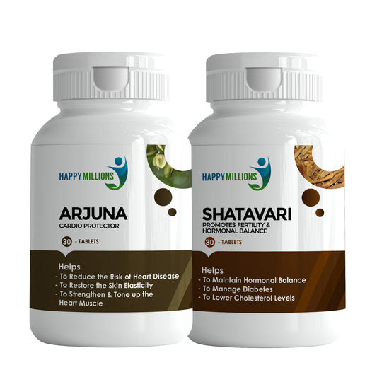 Arjuna and Shatavari | Combo Pack Of 2  (30 + 30 Tablets)