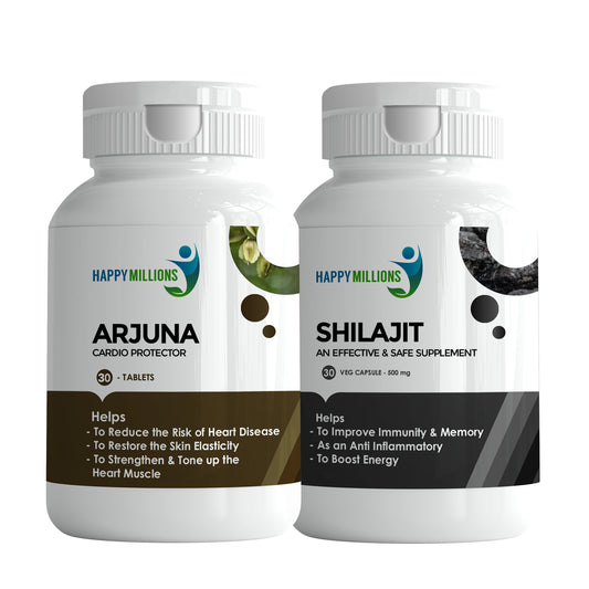 Arjuna and Shilajit | Combo Pack Of 2 (30 + 30 Tablets)