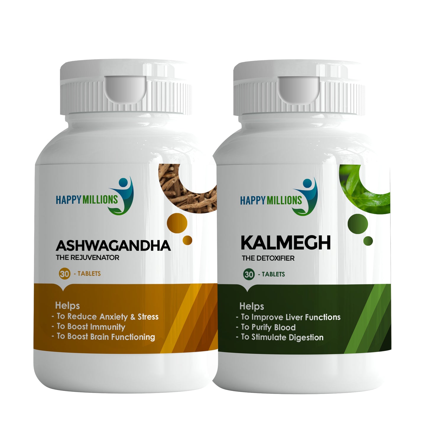 Ashwagandha And Kalmegh | Combo Pack Of 2 (30 + 30 Tablets)