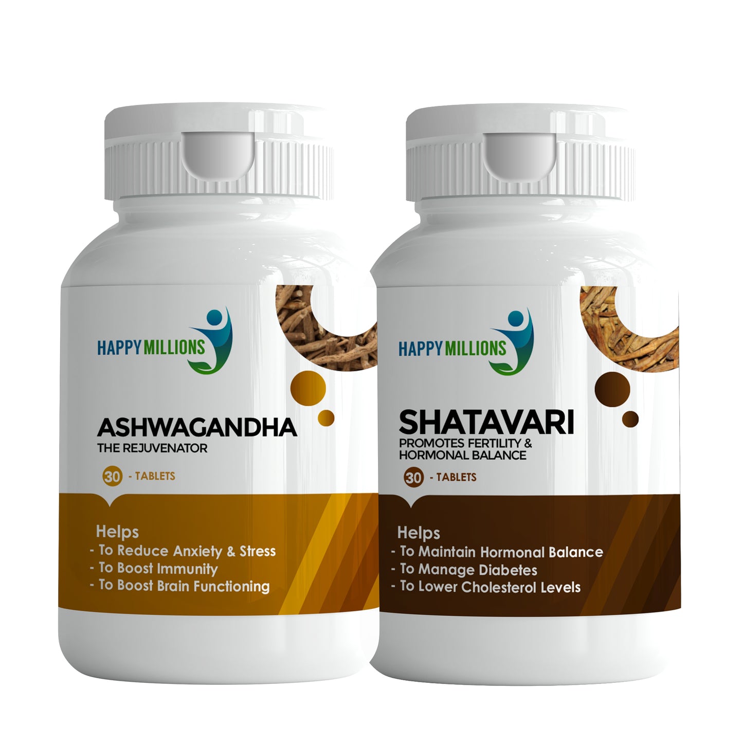 Ashwagandha and Shatavari | Combo Pack Of 2 30 + 30 Tablets