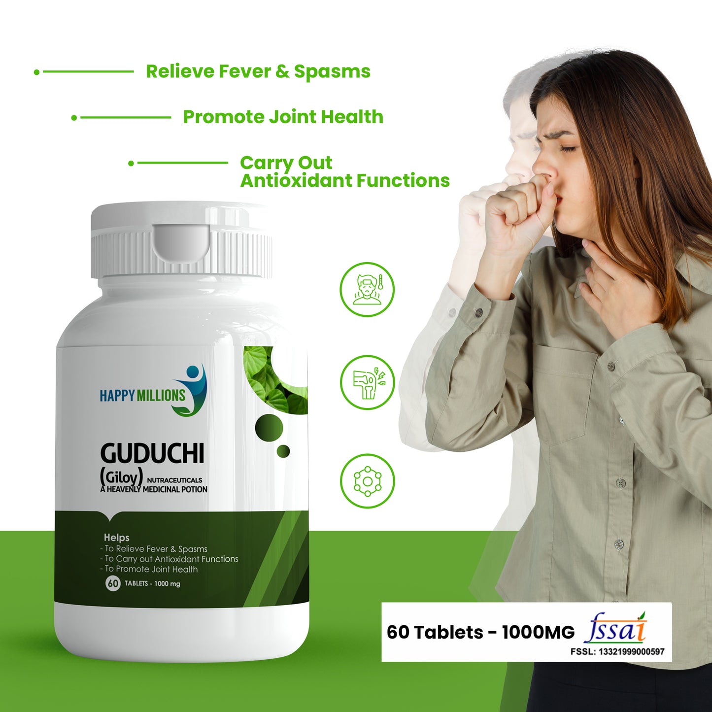 Arjuna And Giloy (Guduchi) | Combo Pack Of 2  (60 + 60 Tablets)