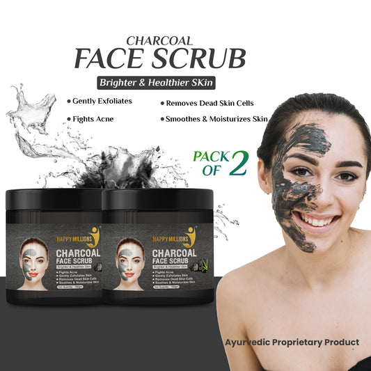 Charcoal Face Scrub | Pack of Two (100gm +100gm)