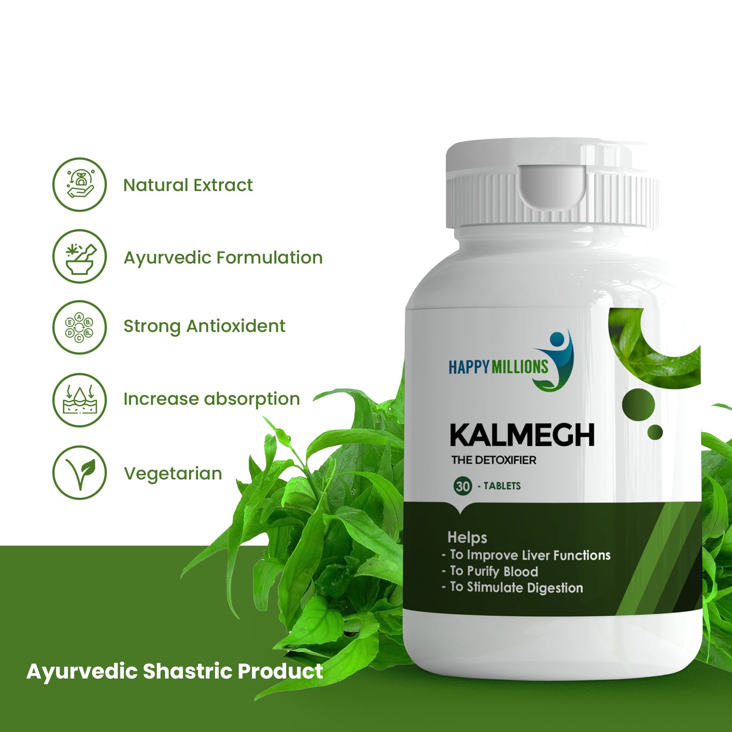 Ayuvedic Kalmegh - The Detoxifier | (30+30) Tablets