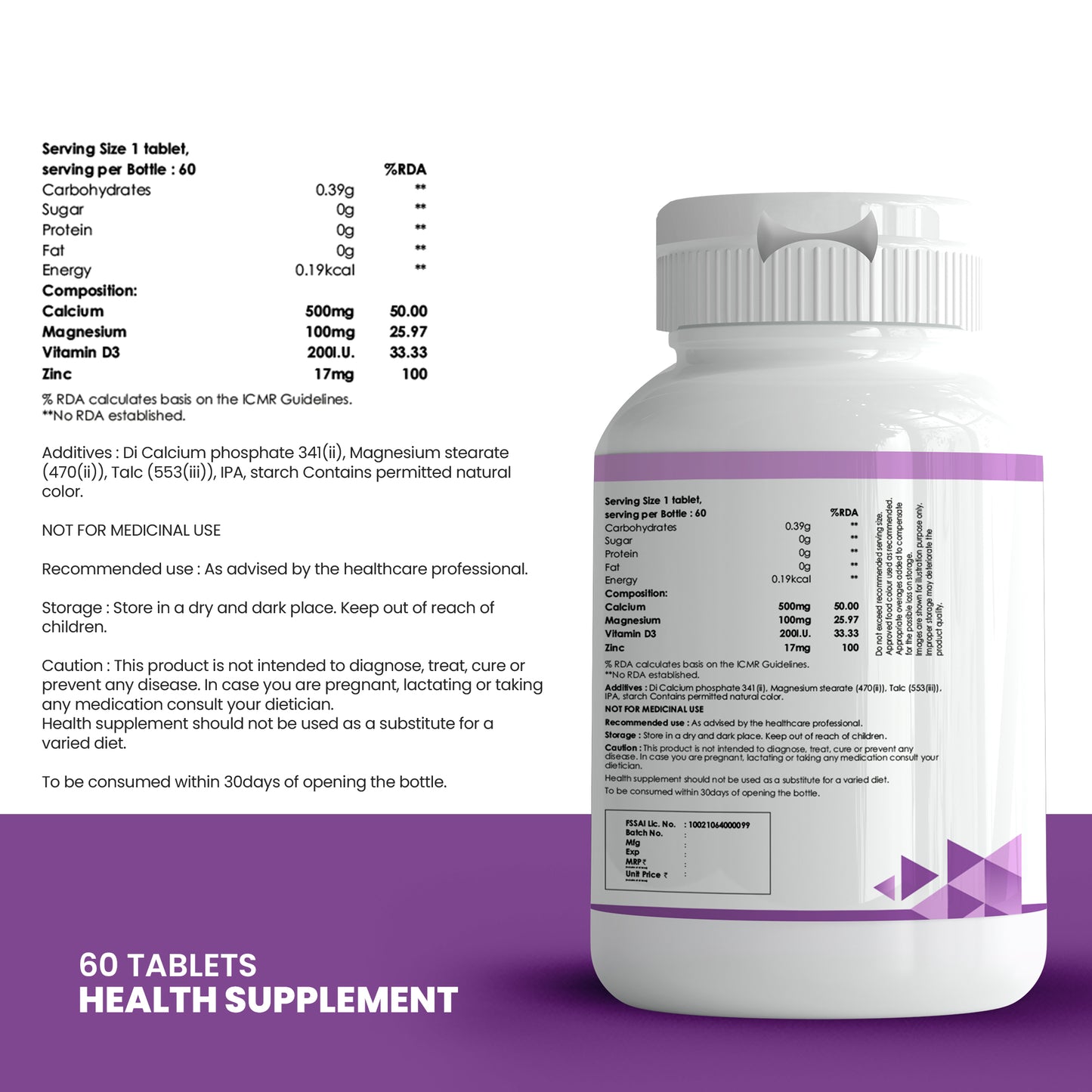 HappyMillions JointSpark & Calcium Combo | Joint Support & Bone Health | 60 + 60 Tablets