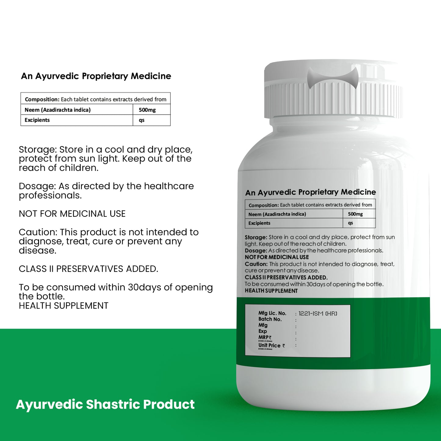 HappyMillions Neem Tablets & NephroShield Kidney Detox Combo | Ayurvedic Immune Support & Kidney Health | 60+60 Tablets