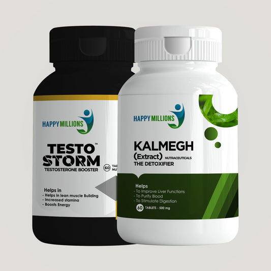 TestoStorm and Kalmegh | Combo Pack Of 2  (60 + 60 Tablets)