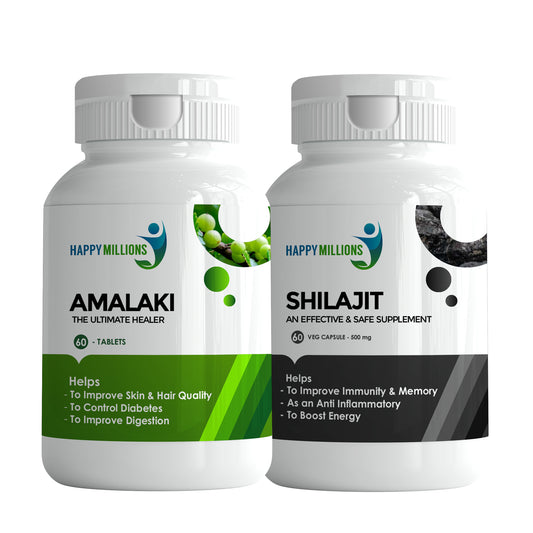 Amalaki And Shilajit || Combo Pack of Two || (60+60) Tablets