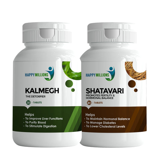 Kalmegh And Shatavari | Combo Pack Of 2  (30 + 30 Tablets)