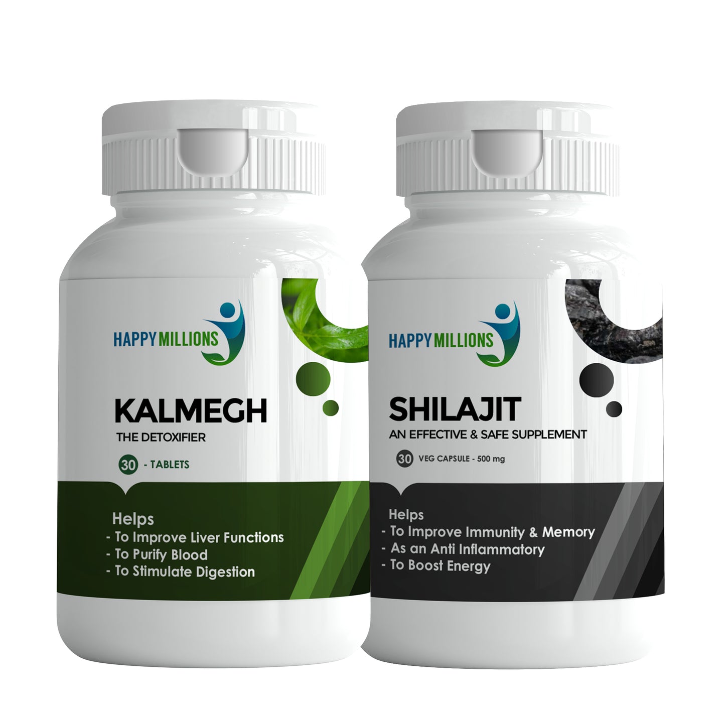 Kalmegh And Shilajit || Combo Pack of Two || (30+30) Tablets