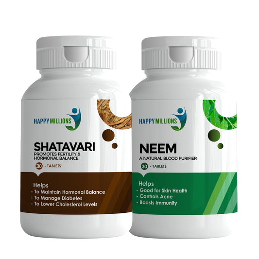 Ayurvedic Shatavari and Neem || Combo Pack of Two || (30+30) Tablets