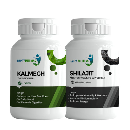 Kalmegh And Shilajit || Combo Pack of Two || (60+60) Tablets
