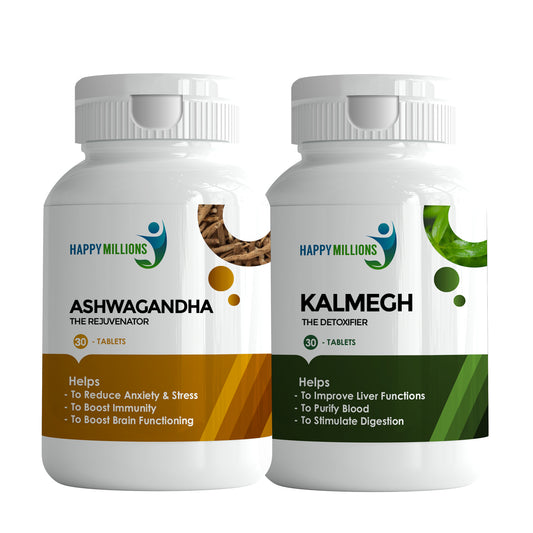 Ashwagandha And Kalmegh | Combo Pack Of 2  (30 + 30 Tablets)