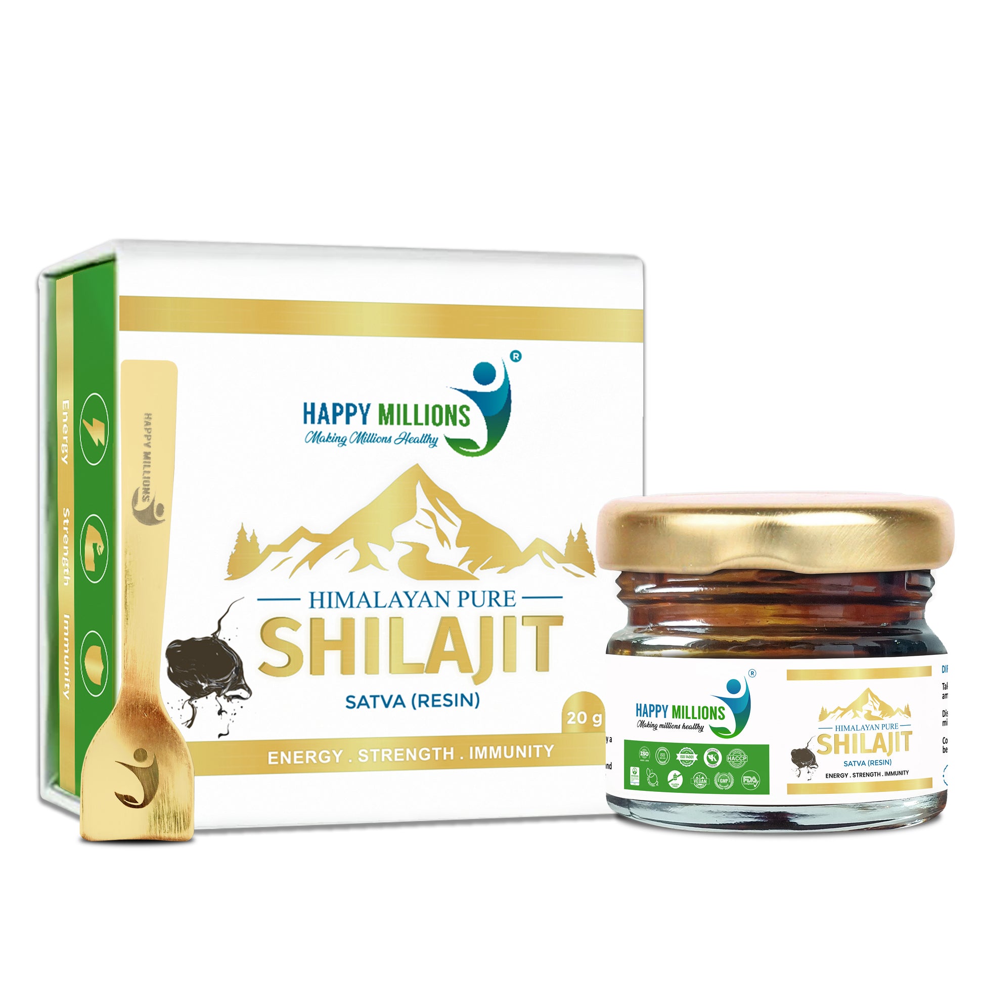 The Pure Happy Millions Shilajit Resin Boost Energy, Vitality & Wellness with High-Grade, Natural Shilajit for Balanced Body Functions & Enhanced Performance.