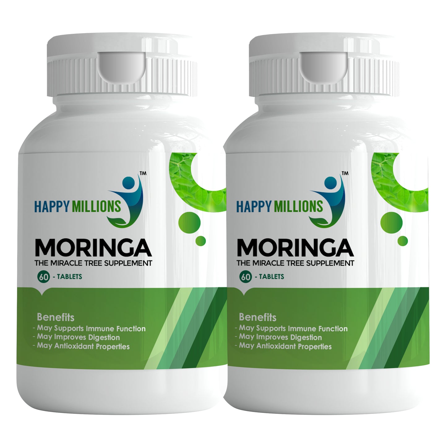 Happy Millions Moringa Tablets for Digestion | Combo Pack new