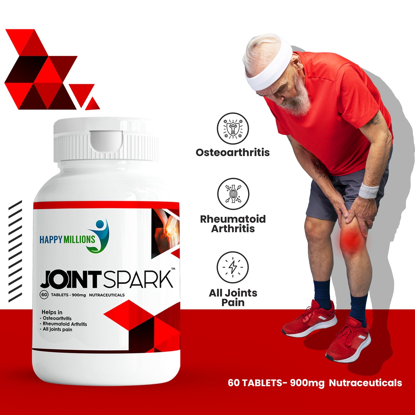 JointSpark And TestoStorm | Combo Pack Of 2  (60 + 60 Tablets)