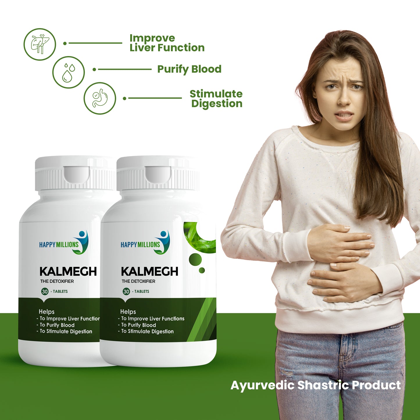 Happy Millions Kalmegh - The Detoxifier | (30+30) Tablets