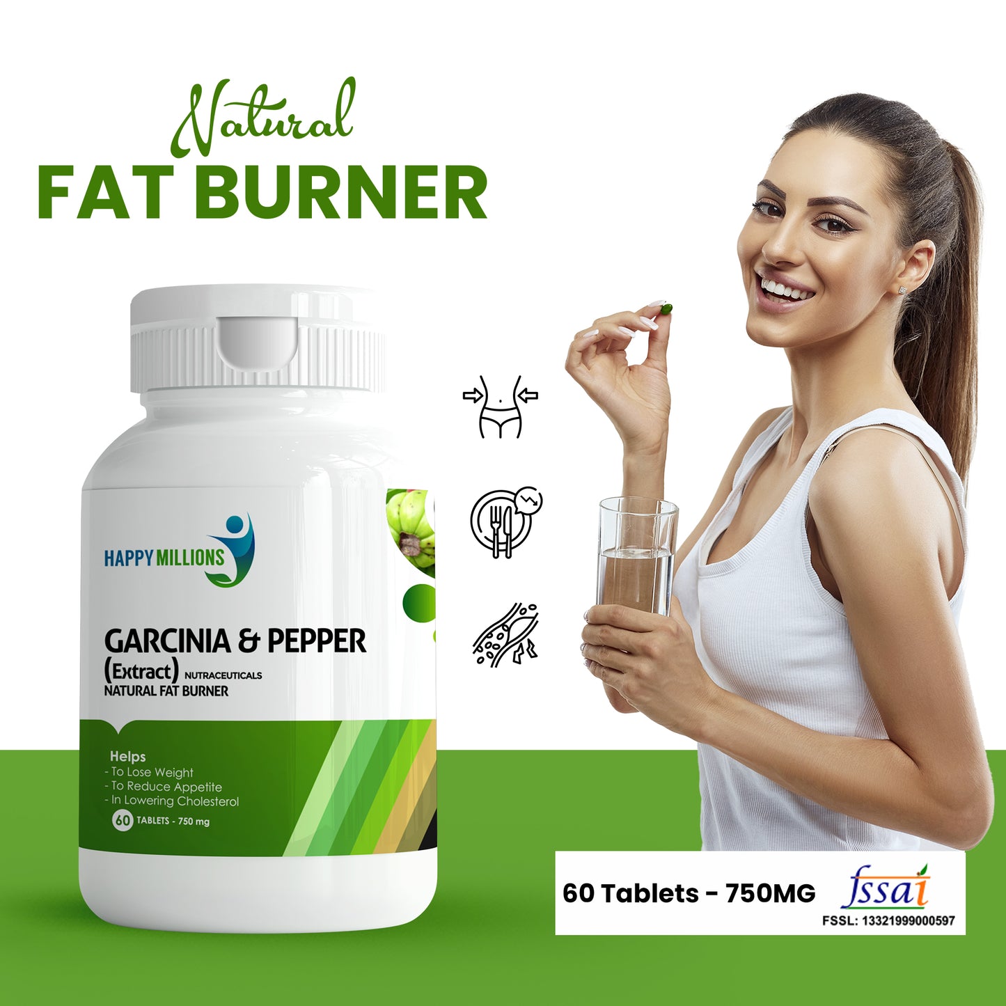 Arjuna And Garcinia & Pepper | Combo Pack Of 2  (60 + 60 Tablets)