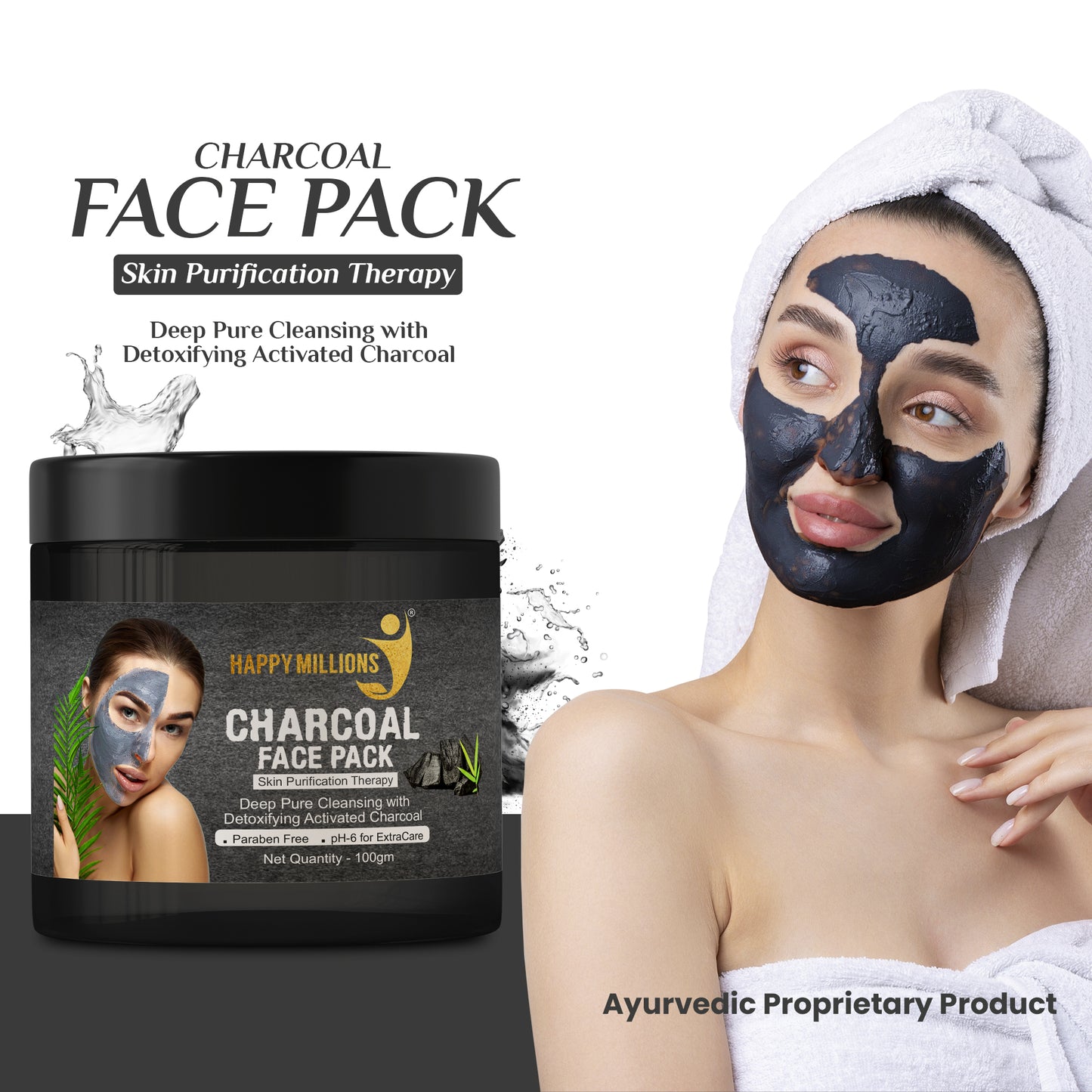 Charcoal Face Pack (100gm) - Scar and Blemish Reduction