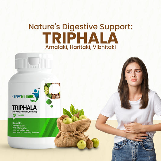 HappyMillions Triphala 60 Tablet Pack of 2