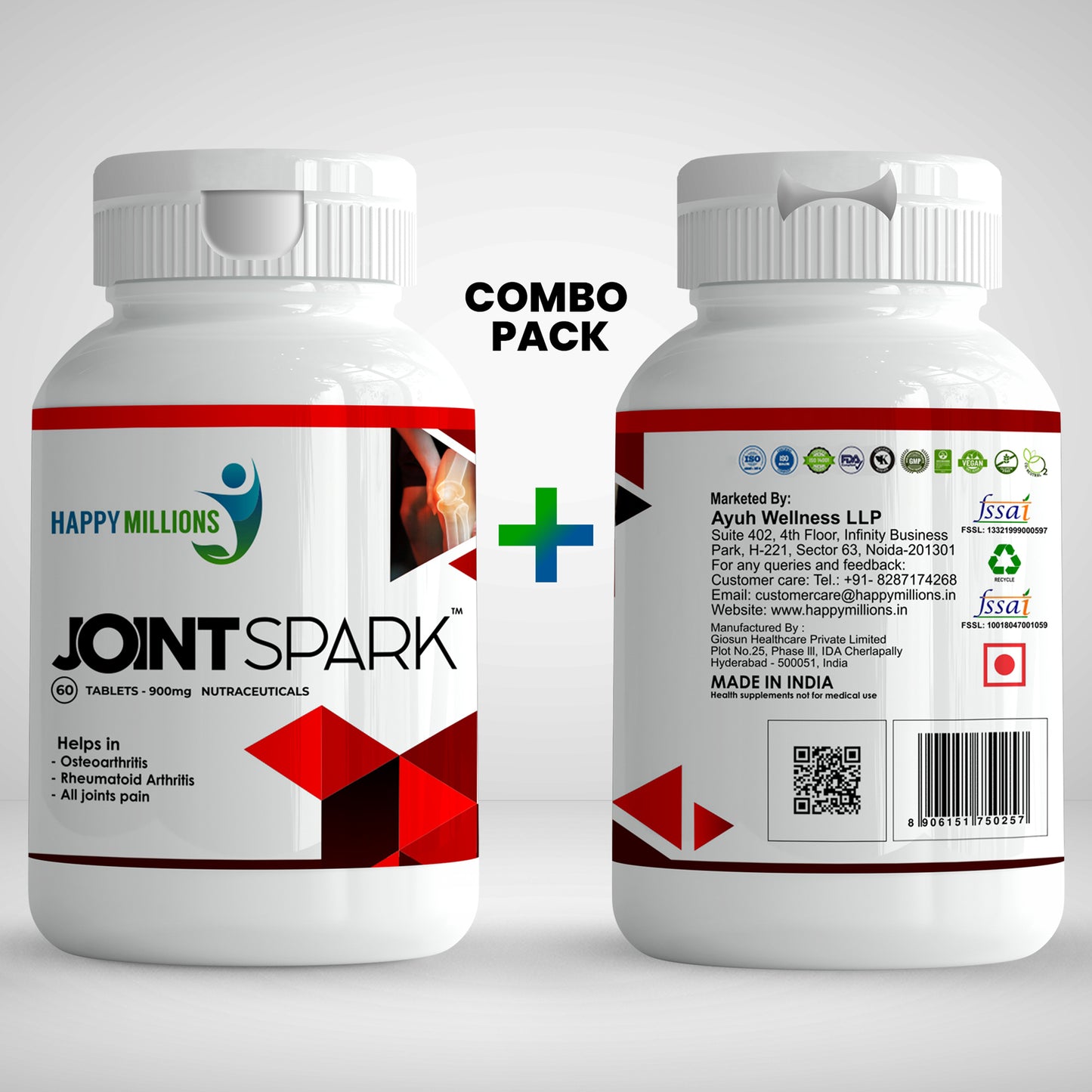 Experience Enhanced Joint Health with Happy Millions Jointspark: Natural Relief for Joint Pain & Improved Mobility.