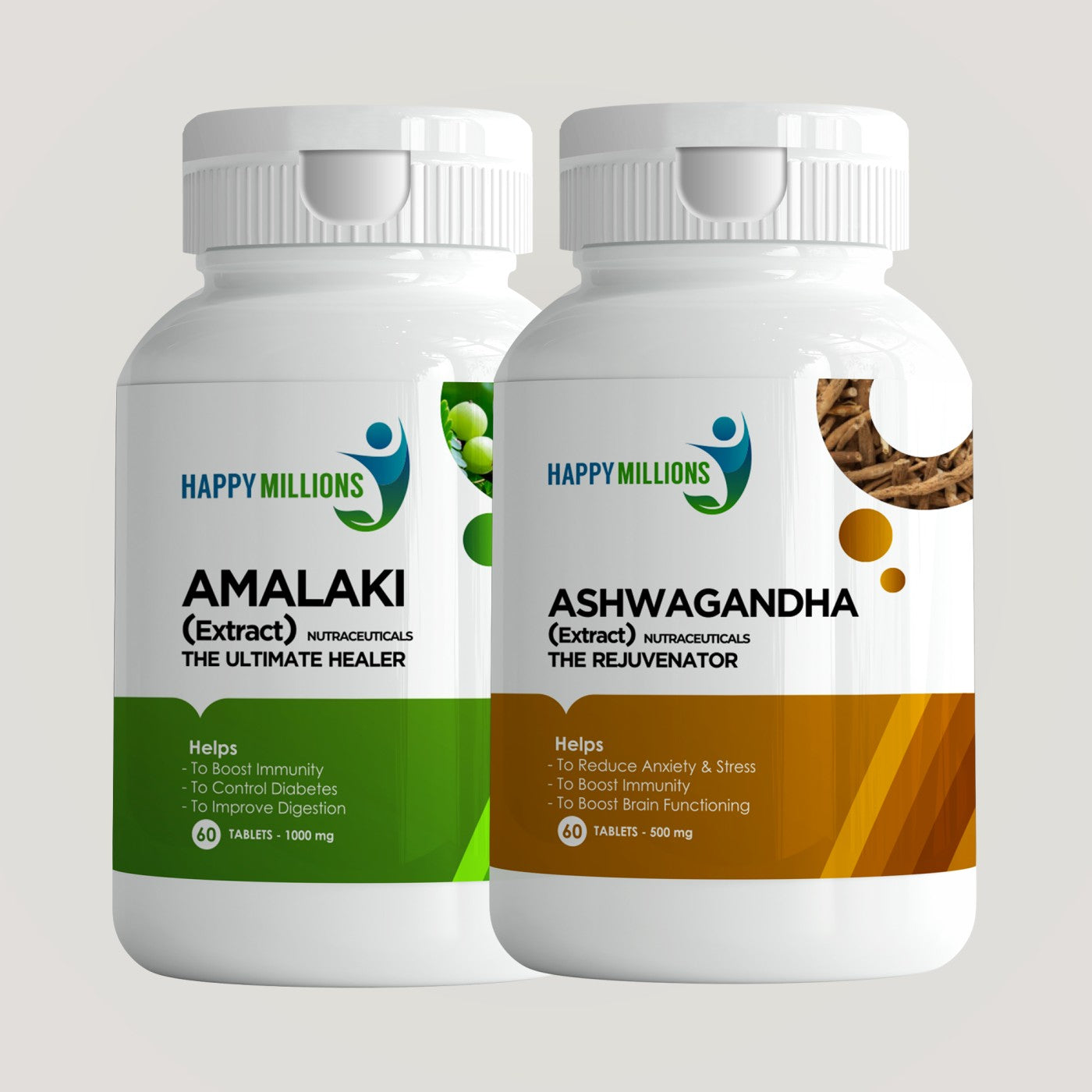 Amalaki And Ashwagandha | Combo Pack Of 2  (60 + 60 Tablets)