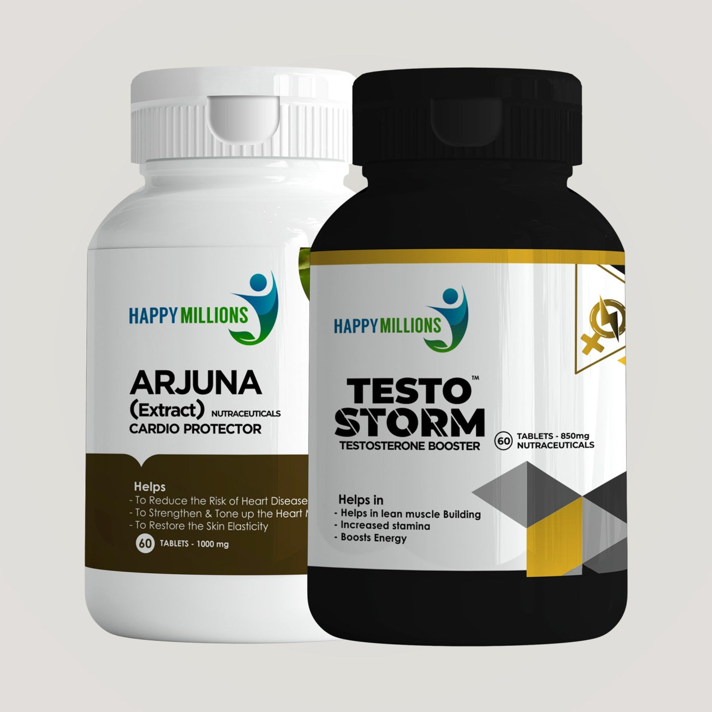Arjuna And TestoStorm | Combo Pack Of 2  (60 + 60 Tablets)