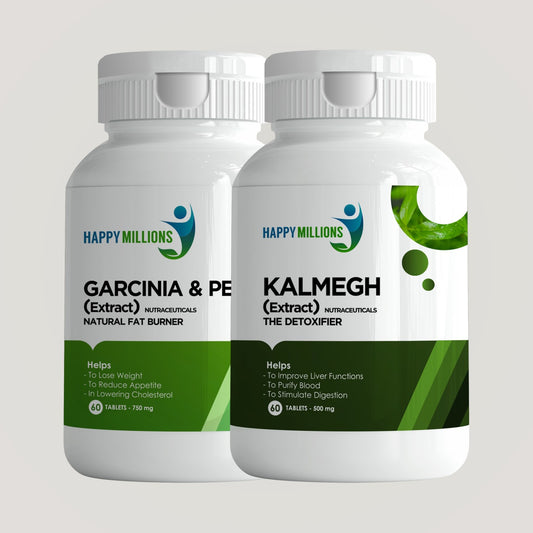 Kalmegh And Garcinia & Pepper | Combo Pack Of 2  (60 + 60 Tablets)