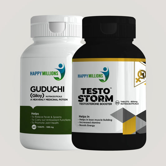 Guduchi And TestoStorm | Combo Pack Of 2  (60 + 60 Tablets)