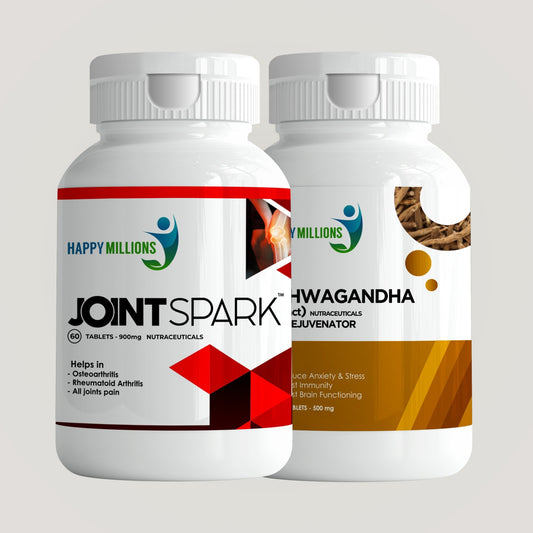 Ashwagandha And JointSpark | Combo Pack Of 2  (60 + 60 Tablets)