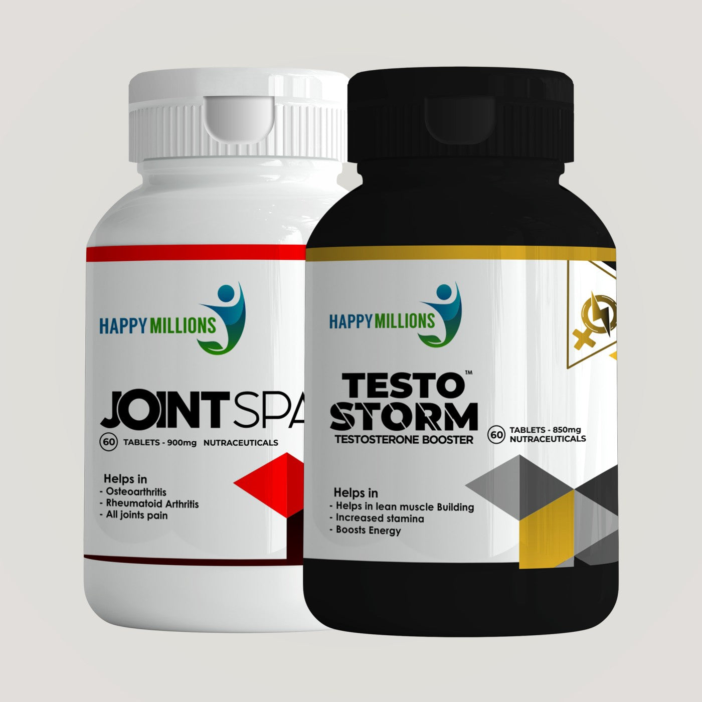 JointSpark And TestoStorm | Combo Pack Of 2  (60 + 60 Tablets)